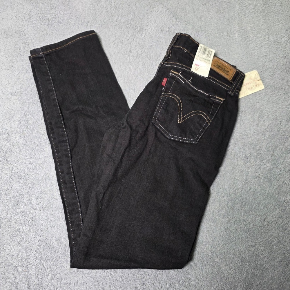 Levi's Juniors Size 3 M Skinny Jeans Black 518 Superlow Stretch Denim